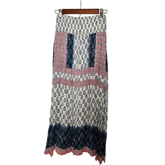 Tolani Maxi Skirt Size Medium Boho Floral Print Elastic Waist Cottagecore Boho - Picture 1 of 9